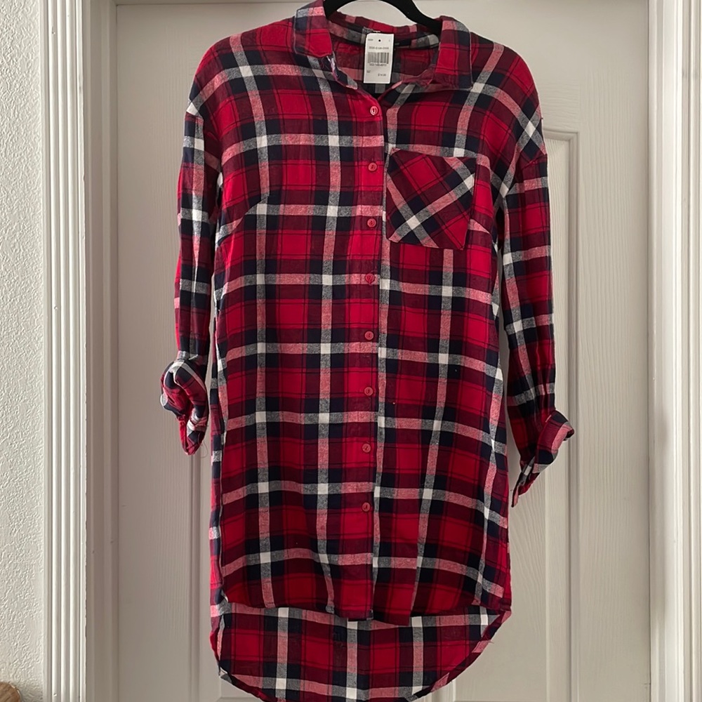 Flannel Button Up Top